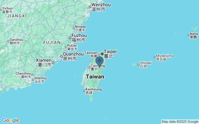 Kaart met locatie Taroko National Park